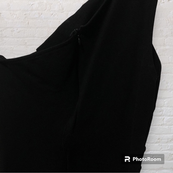 One Shoulder Zipper Dress with Small Cutout - Picture 4 of 5